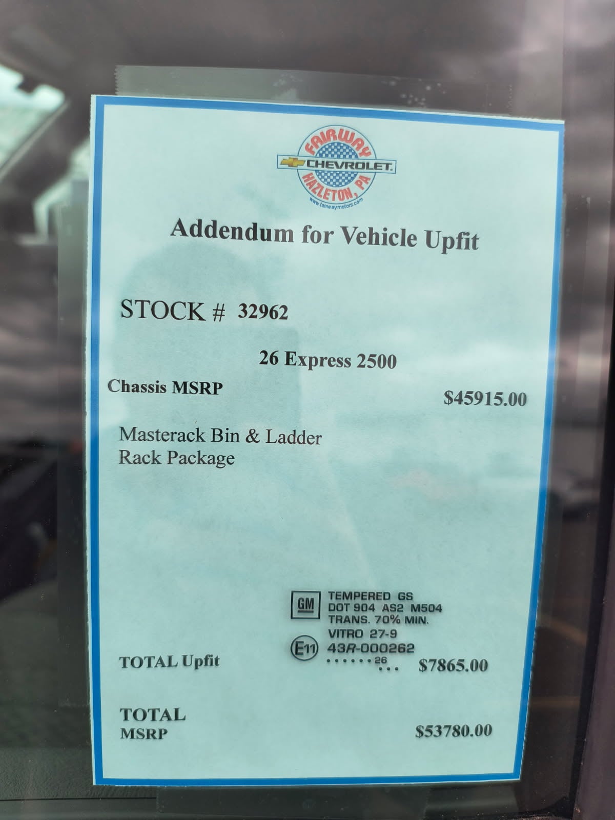 2026 Chevrolet Express Cargo WT