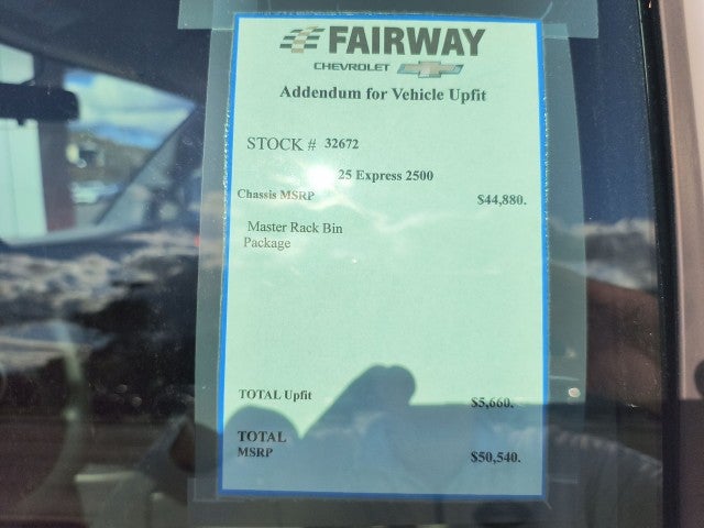 2025 Chevrolet Express Cargo WT