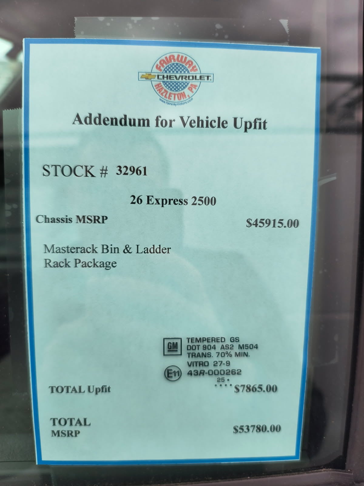 2026 Chevrolet Express Cargo WT
